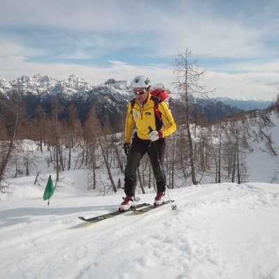 Atleta di sci alpinismo