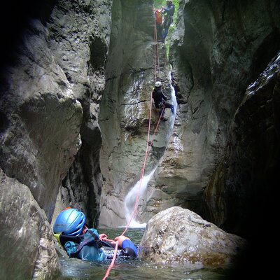 Aree canyoning su cascata