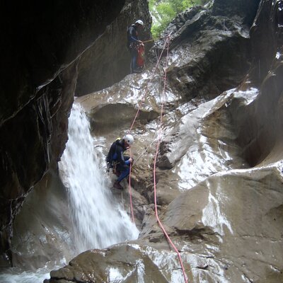 Aree canyoning su cascata