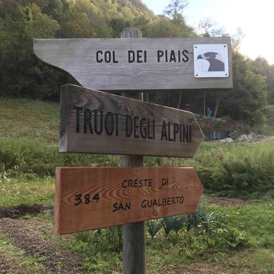 Indicazioni per Col dei Piais