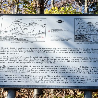 Cartello informativo Forcella Clautana