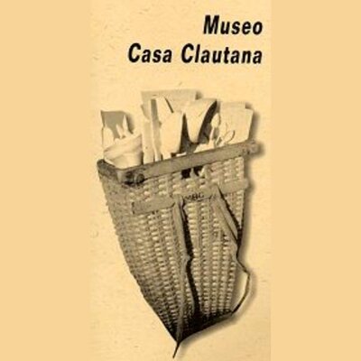 Cesto di vimini con mestoli del museo della casa Clautana